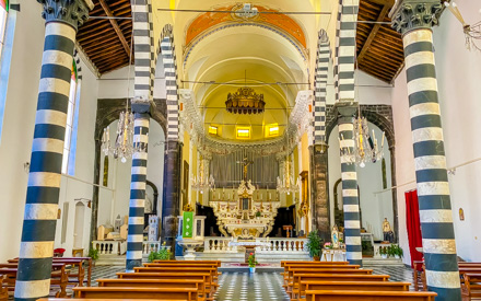 Inside the Church of St. John the Baptist, Monterosso al Mare, Cinque Terre