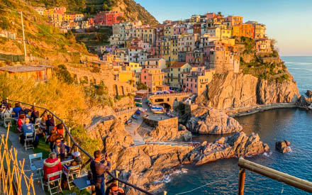 Nessun Dorma bar and best view of Manarola, Cinque Terre