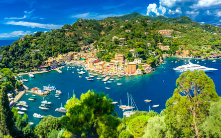 The best view of Portofino from Castello Brown, Cinque Terre