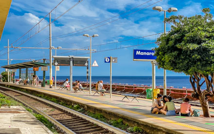 Railway station in Manarola, Cinque Terre