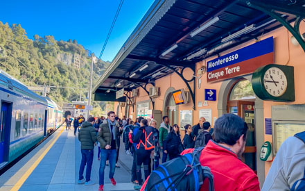 Railway station in Monterosso, Manarola, Cinque Terre