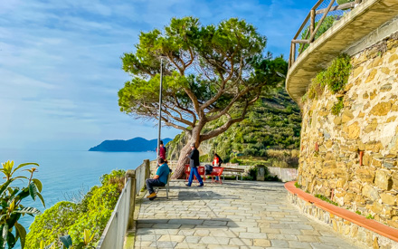 Panoramic terrace near the castle, Riomaggiore, Cinque Terre