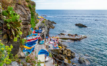Small beach in Corniglia (350 steps to get there), Cinque Terre