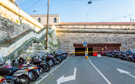 Railway station near the city center with large underground parking, La Spezia, Cinque Terre