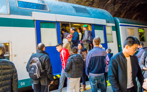 Trains are packed on Easter and weekends during summer