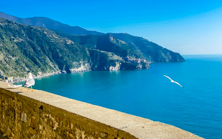 View from the observation deck in Corniglia, Cinque Terre